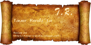 Tauer Renáta névjegykártya