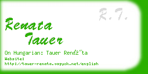 renata tauer business card